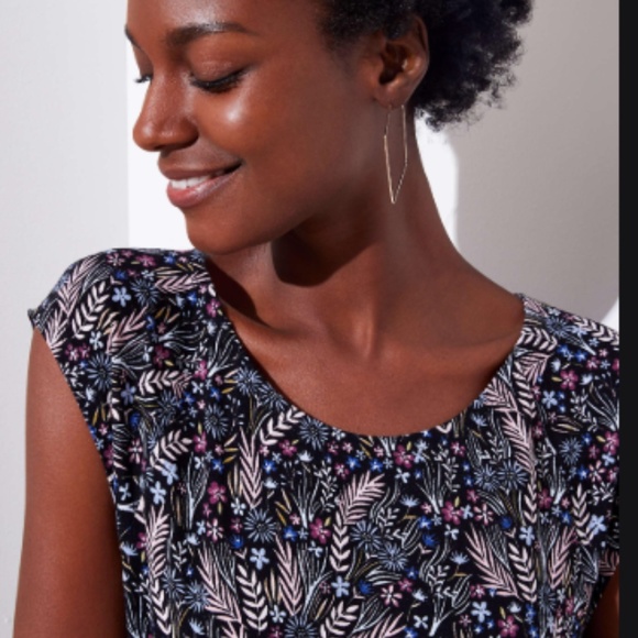 NWT LOFT Meadow Cap Sleeve Swing Dress - Picture 2 of 3